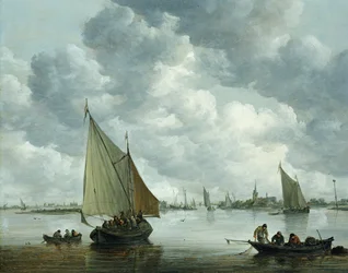 Fischerboot in einem Ästuar, 1655